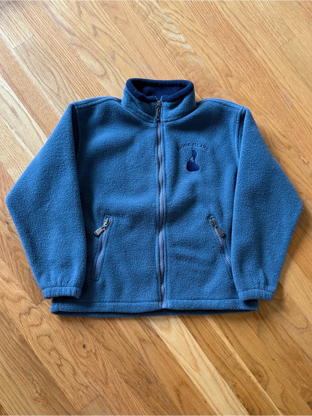 Block Island GOGO Blue Full-Zip Fleece Sweatshirt Jacket
